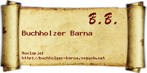 Buchholzer Barna névjegykártya